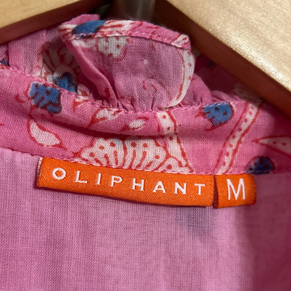 ⭐️OLIPHANT ruffle collar button maxi dress in pink Carolina. Size medium!⭐️ - Picture 5 of 7